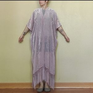 Size 1/2 Torrid blush pink burnout velvet beach cover up